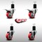 Service Caster 3'' SS Red Poly Swivel 1-3/4'' Expanding Stem Caster Set 2 Total Lock Brakes, 4PK SCC-SSEXTTL20S314-PPUB-RED-2-S-2-134 - alternate 4